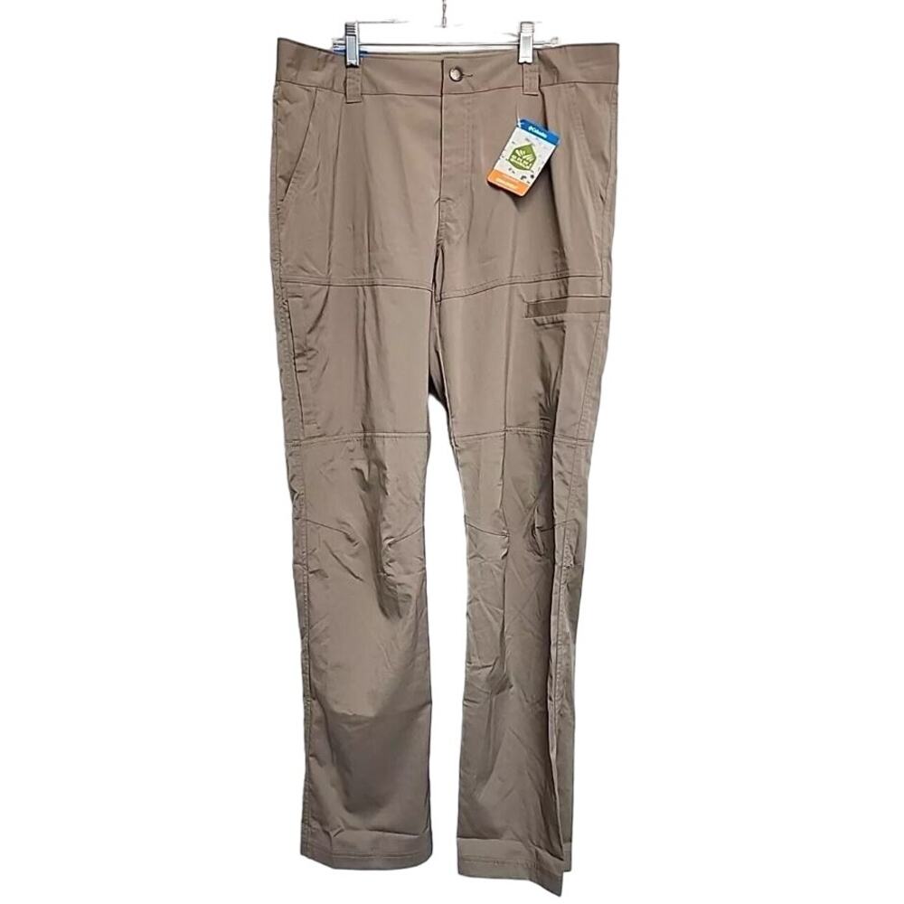 NWT! Columbia  Men's Kestrel Trall Stretch Pant Omni-Shield Beige ‎ 36 x 30